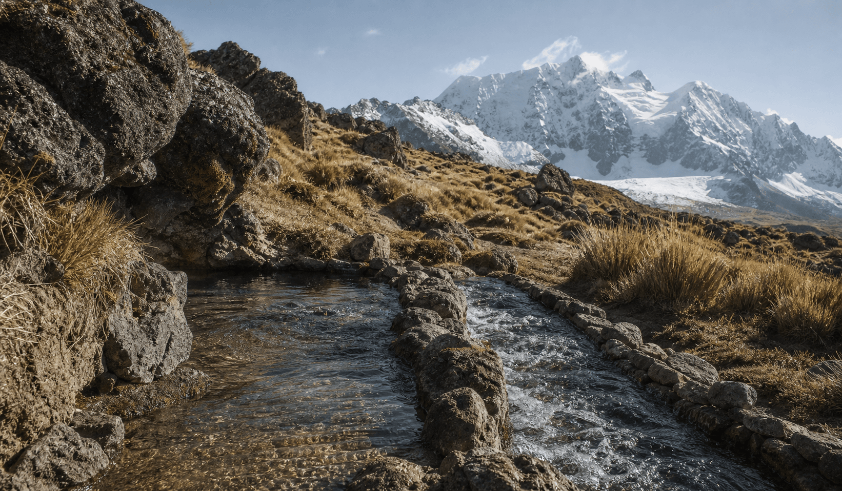 on the water of the cordillera
